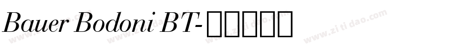 Bauer Bodoni BT字体转换